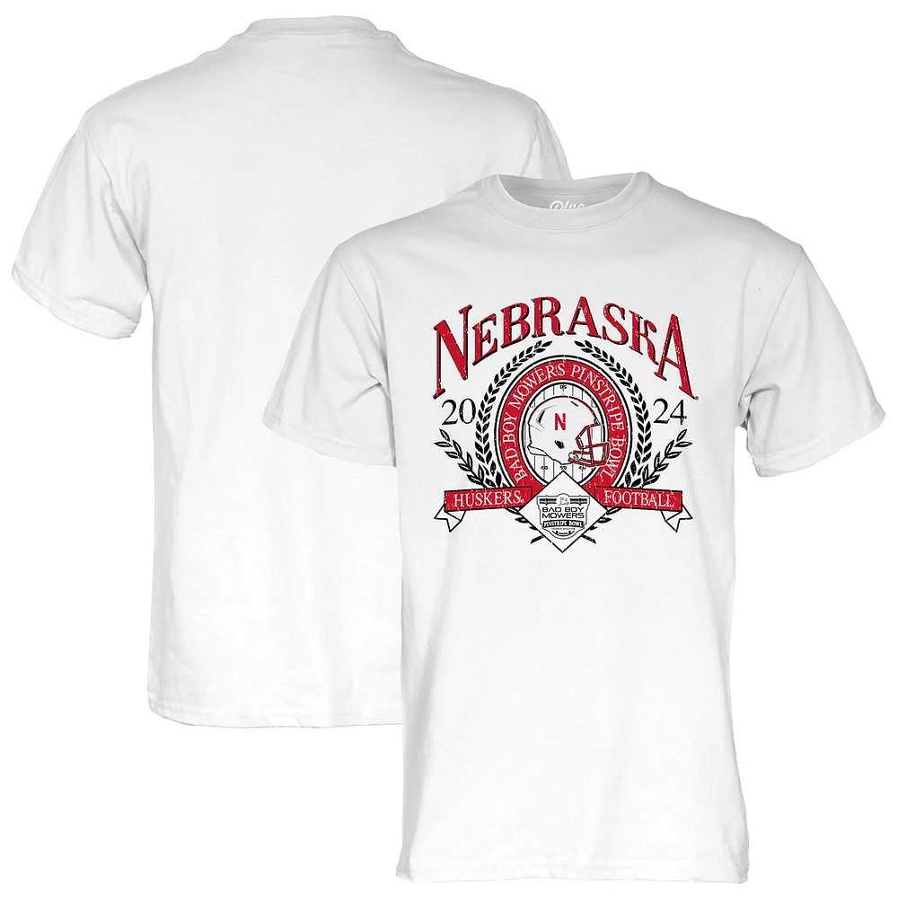 Unisex Blue 84 White Nebraska Huskers 2024 Pinstripe Bowl T-Shirt