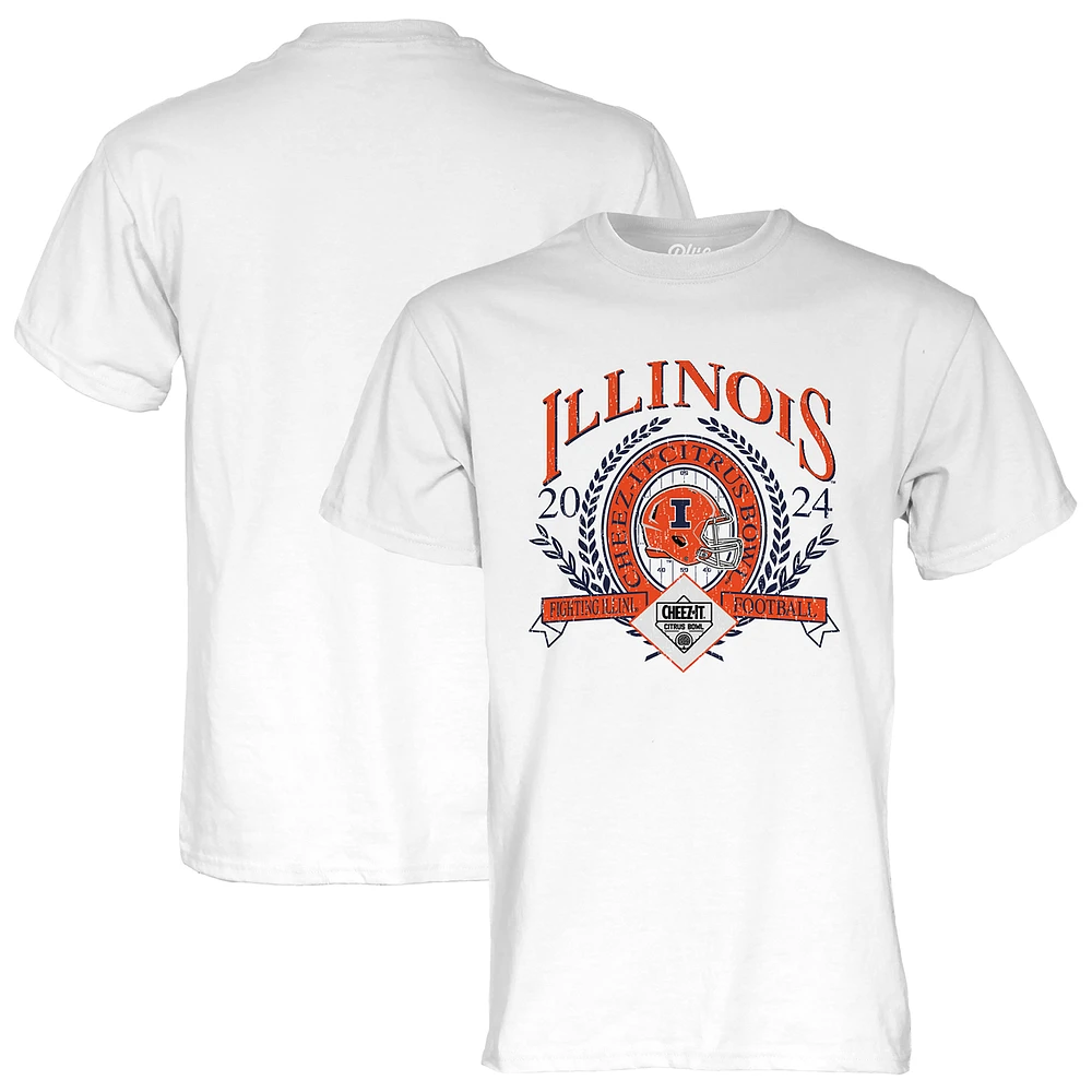 Unisex Blue 84 White Illinois Fighting Illini 2024 Citrus Bowl T-Shirt