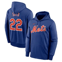 Youth Nike Juan Soto Royal New York Mets  Name & Number Pullover Hoodie