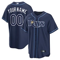 Men's Nike  Navy Tampa Bay Rays Road Custom Replica Jersey