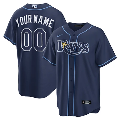 Men's Nike  Navy Tampa Bay Rays Road Custom Replica Jersey