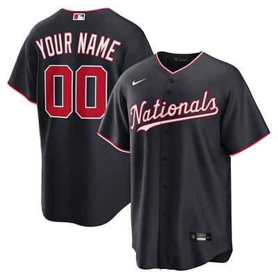 Men's Nike  Navy Washington Nationals Alternate Custom Replica 2.0 Jersey