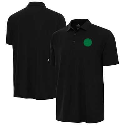 Men's Antigua  Black Pittsburgh Steelers St. Patrick's Day Era Polo