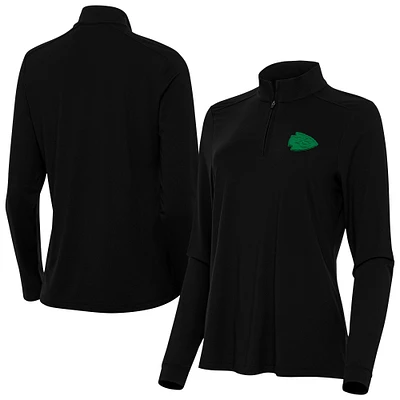 Women's Antigua Kansas City Chiefs St. Patrick's Day Intent Quarter-Zip Pullover
