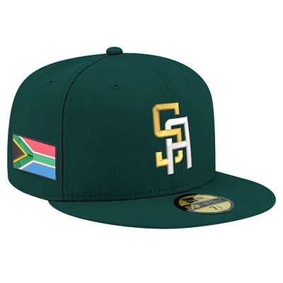 Men's New Era  Dark Green South Africa Baseball 2026 World Classic 59FIFTY Fitted Hat