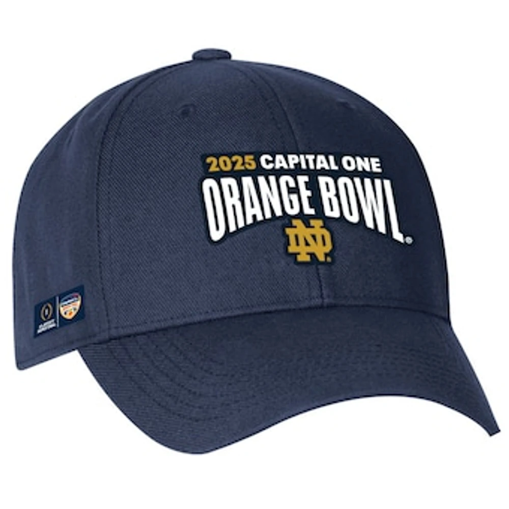 Men's Under Armour Navy Notre Dame Fighting Irish College Football Playoff 2025 Orange Bowl Adjustable Hat