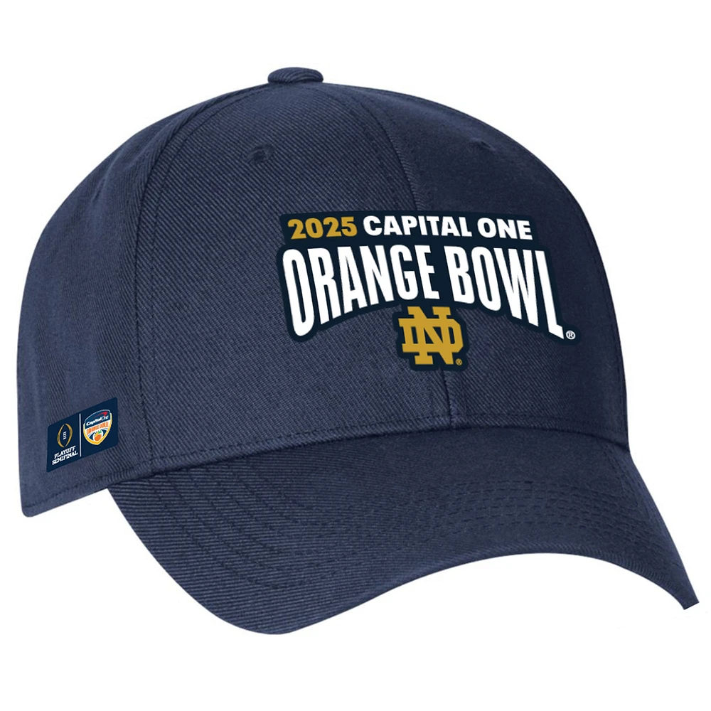 Men's Under Armour Navy Notre Dame Fighting Irish College Football Playoff 2025 Orange Bowl Adjustable Hat