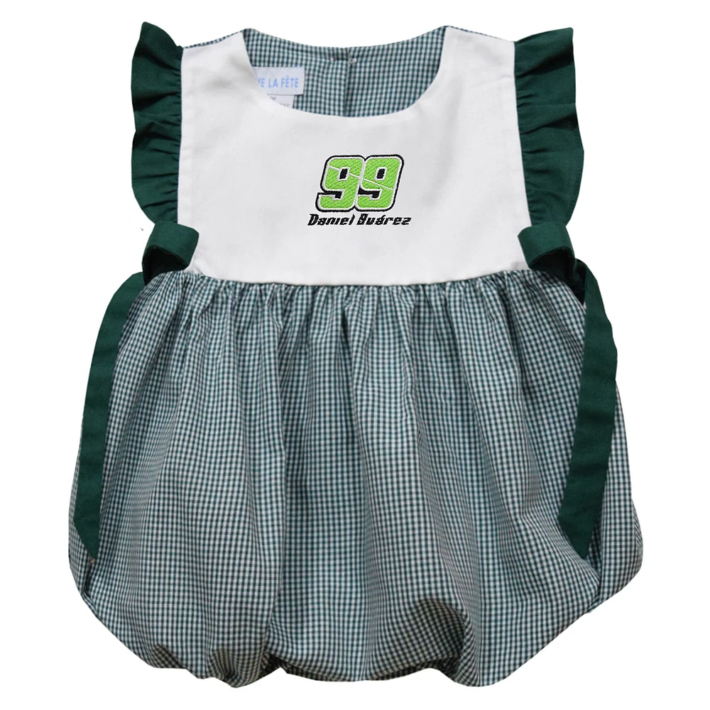 Girl's Infant Vive La Fete Green Daniel Suarez Gingham Bubble Dress