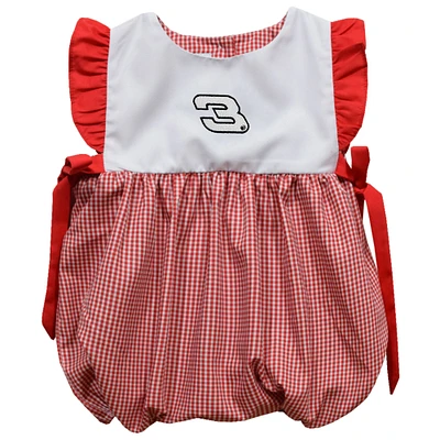 Girl's Infant Vive La Fete  Red Dale Earnhardt Gingham Bubble Dress