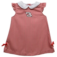 Girls Infant Vive La Fete  Red Dale Earnhardt Mini Check A-Line Dress