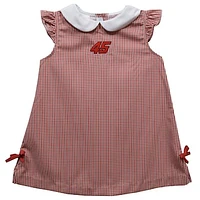 Girls Infant Vive La Fete  Red Tyler Reddick Mini Check A-Line Dress