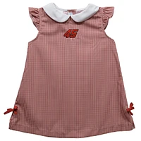 Girls Infant Vive La Fete  Red Tyler Reddick Mini Check A-Line Dress