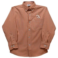 Infant Vive La Fete Orange Austin Dillon Button-Down Long Sleeve Shirt