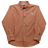 Infant Vive La Fete Orange Austin Dillon Button-Down Long Sleeve Shirt