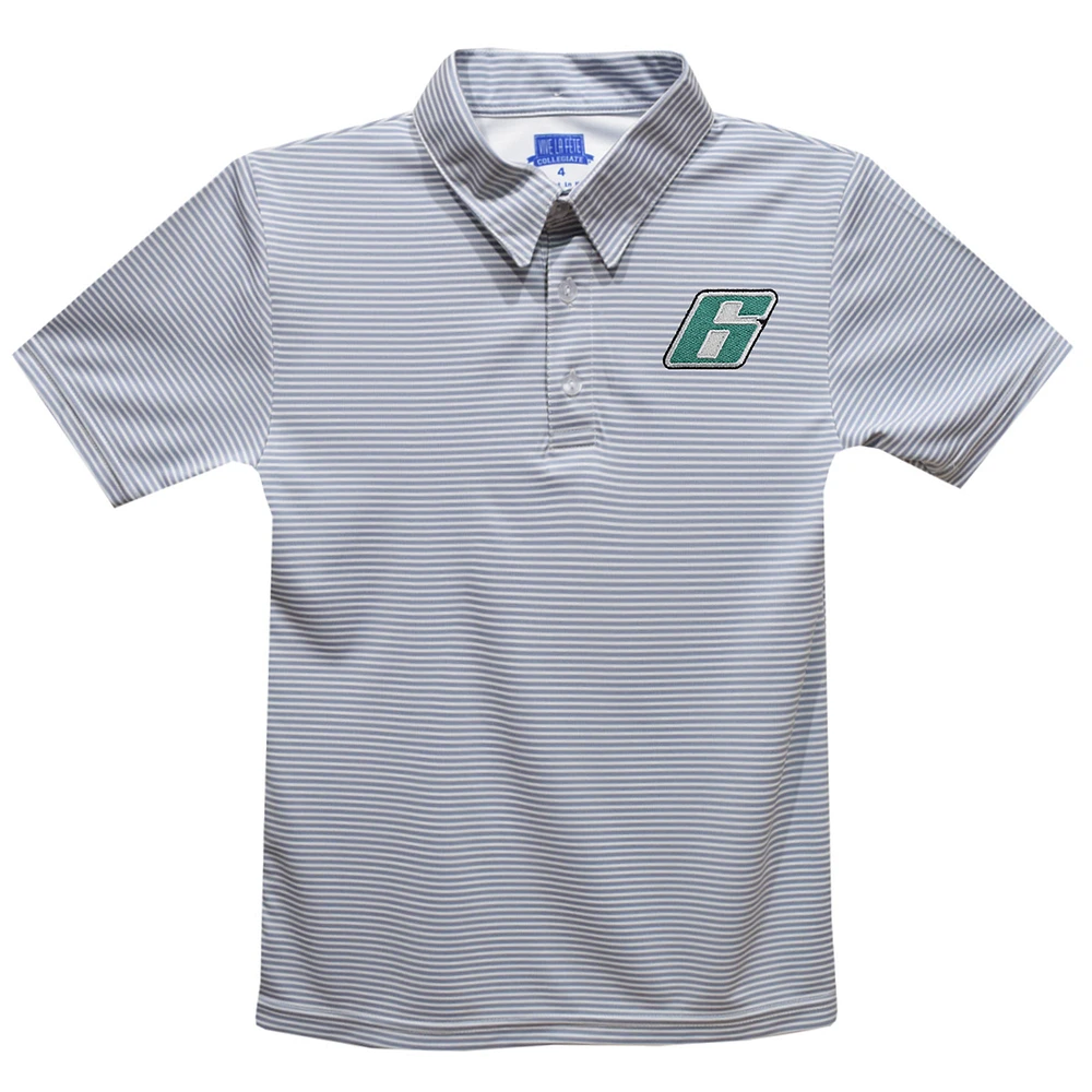 Toddler Vive La Fete Gray Brad Keselowski Stripe Polo
