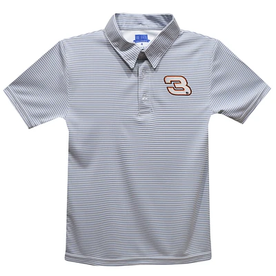 Toddler Vive La Fete  Gray Austin Dillon Stripe Polo