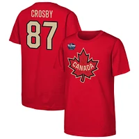 Youth Sidney Crosby Red Canada 2025 4 Nations Face-Off Player Name & Number T-Shirt