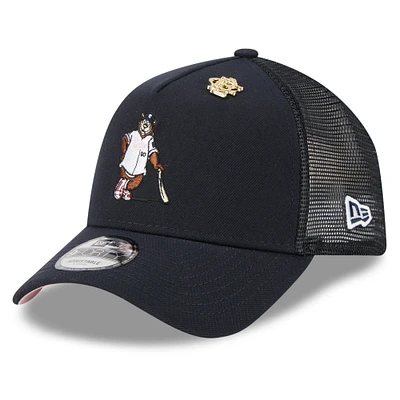 Men's New Era  Navy Minnesota Twins 2025 Big League Chew A-Frame 9FORTY Adjustable Trucker Hat