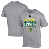 Men's Champion Gray Vermont Catamounts 2024 NCAA Soccer National Champions Locker Room T-Shirt