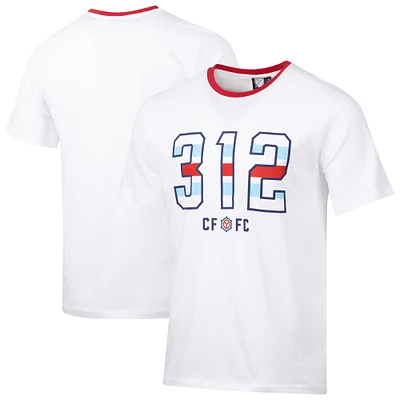 Men's Sport Design Sweden  White Chicago Fire Game Day Relaxed T-Shirt