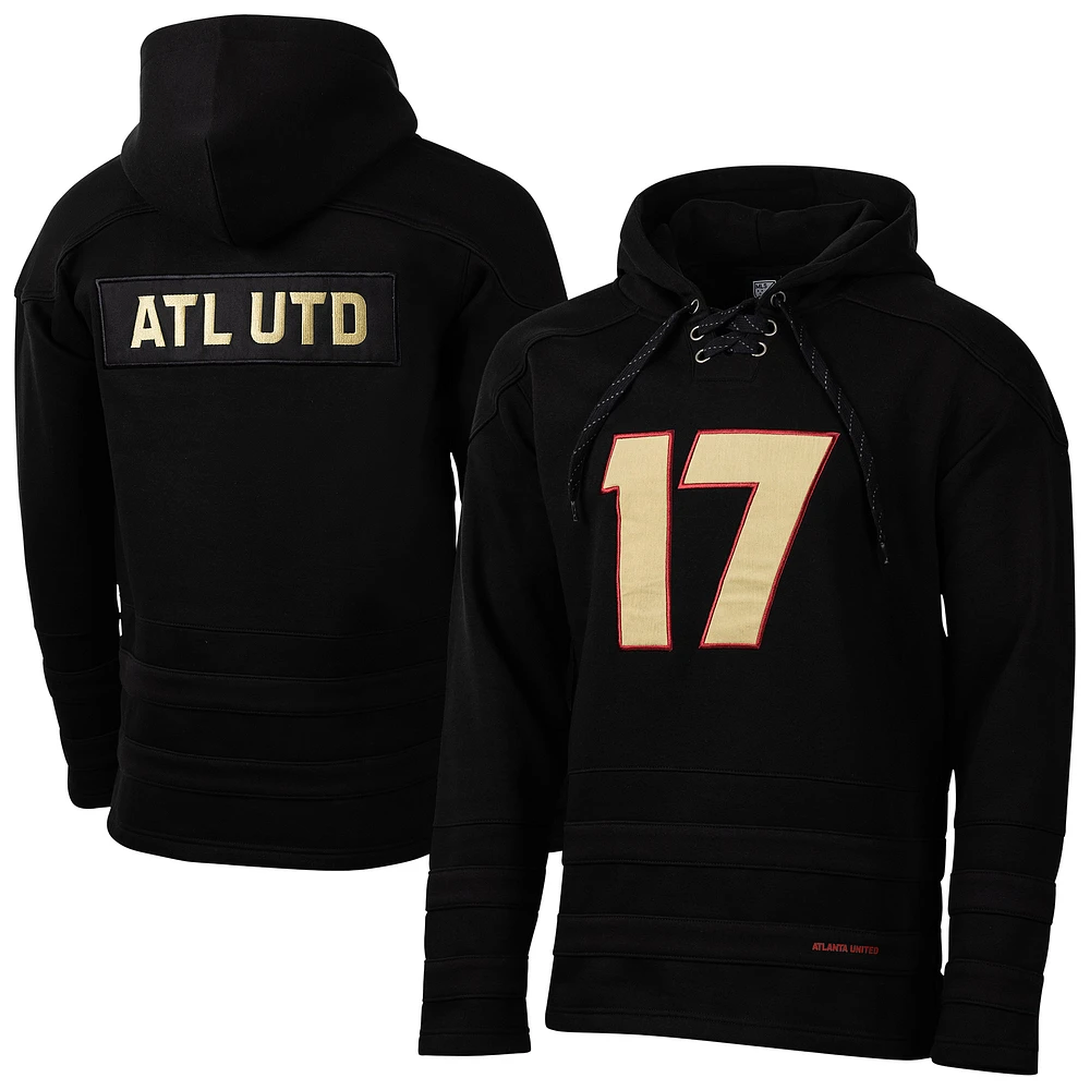 Men's Sport Design Sweden Black Atlanta United FC Hat Trick Hockey Pullover Hoodie