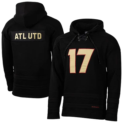 Men's Sport Design Sweden  Black Atlanta United FC Hat Trick Hockey Pullover Hoodie