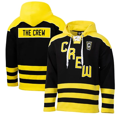 Men's Sport Design Sweden  Black Columbus Crew Hat Trick Hockey Pullover Hoodie