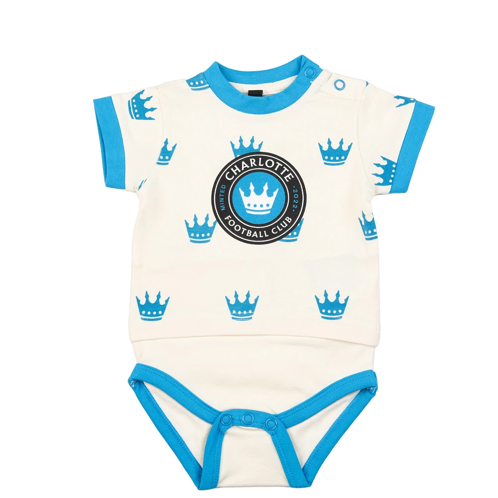 Infant Sport Design Sweden White Charlotte FC Body T-Shirt Bodysuit
