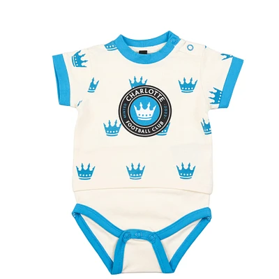 Infant Sport Design Sweden  White Charlotte FC Body T-Shirt Bodysuit