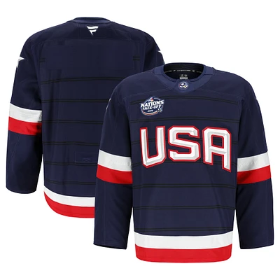 Men's Fanatics  Navy USA 2025 4 Nations Face-Off Authentic Pro Jersey