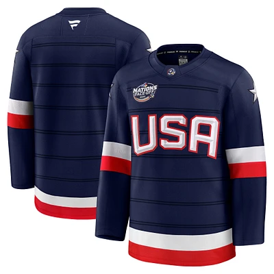 Men's Fanatics  Navy USA 2025 4 Nations Face-Off Premium Jersey