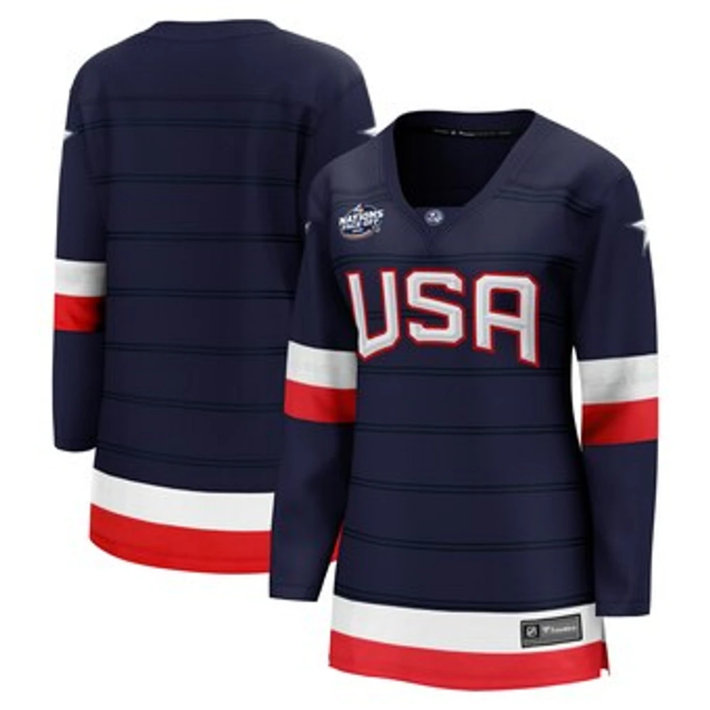 Women's Fanatics Navy USA 2025 4 Nations Face-Off Breakaway Jersey