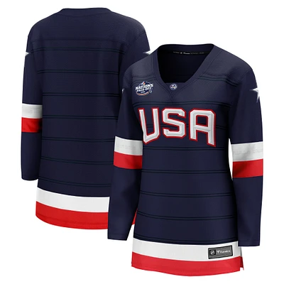 Women's Fanatics Navy USA 2025 4 Nations Face-Off Breakaway Jersey