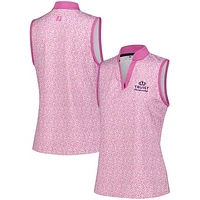 Women's FootJoy  Pink Truist Championship ProDry Printed Sleeveless Polo