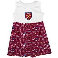 Girls Infant Vive La Fete Claret West Ham United Impressions Artwork Tank Top Dress