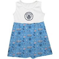 Girls Infant Vive La Fete Sky Blue Manchester City Impressions Artwork Tank Top Dress