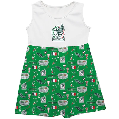 Girls Youth Vive La Fete  Green Mexico National Team Tank Top Dress