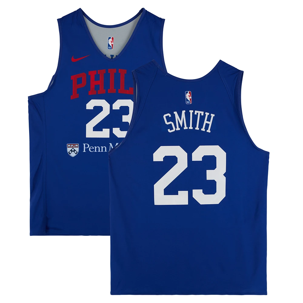 Terquavion Smith Philadelphia 76ers Practice-Used #23 Royal/Gray Nike Reversible Jersey from the 2023-24 NBA Season - Size L