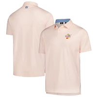 Men's FootJoy  Light Orange Arnold Palmer Invitational Irongate Print Lisle Polo