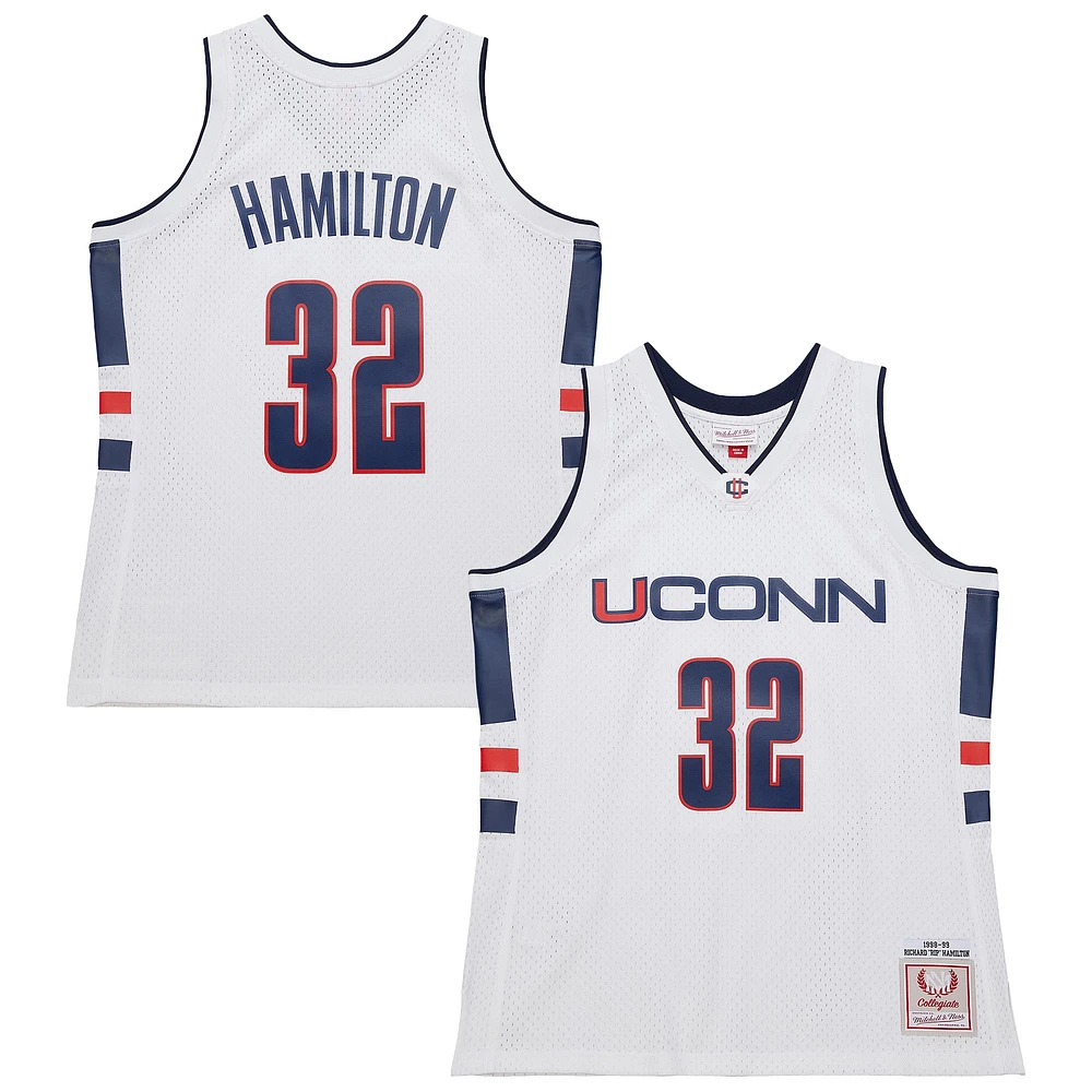 Men's Richard Hamilton White UConn Huskies 1998/99 Jersey