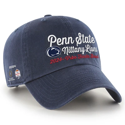 Men's '47 Navy Penn State Nittany Lions College Football Playoff 2024 Fiesta Bowl Clean Up Adjustable Hat