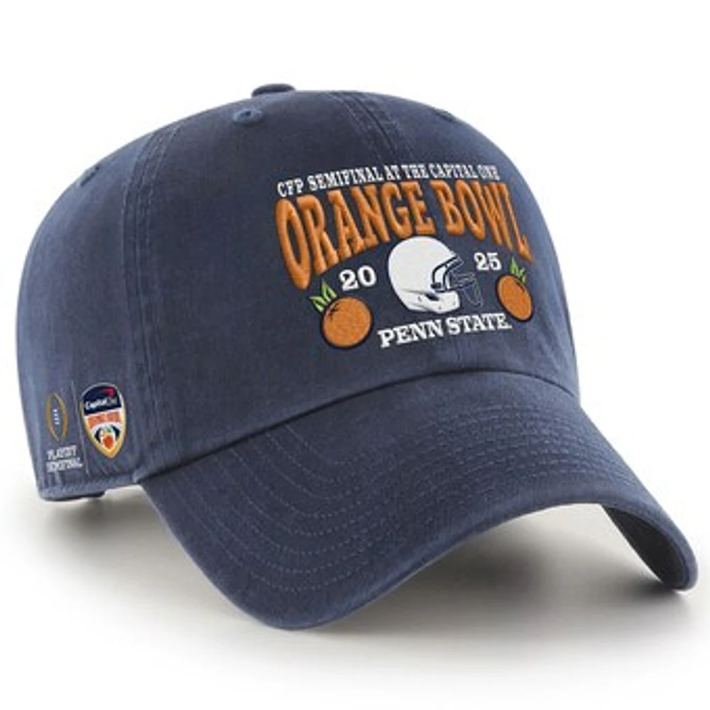 Men's '47 Navy Penn State Nittany Lions College Football Playoff 2025 Orange Bowl Clean Up Adjustable Hat