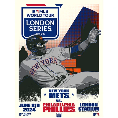Phenom Gallery  New York Mets MLB London Series 2024 18" x 24" Serigraph