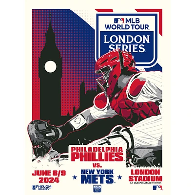 Phenom Gallery  Philadelphia Phillies MLB London Series 2024 18" x 24" Serigraph