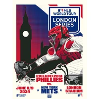 Phenom Gallery  Philadelphia Phillies MLB London Series 2024 18" x 24" Serigraph