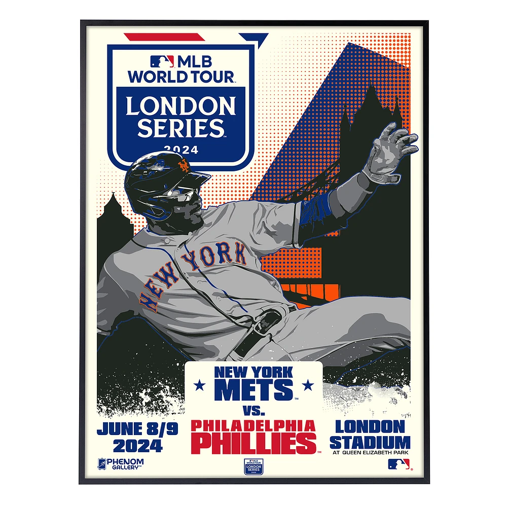 Phenom Gallery New York Mets MLB London Series 2024 18" x 24" Deluxe Framed Serigraph