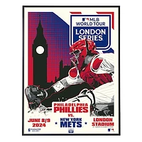 Phenom Gallery  Philadelphia Phillies MLB London Series 2024 18" x 24" Deluxe Framed Serigraph