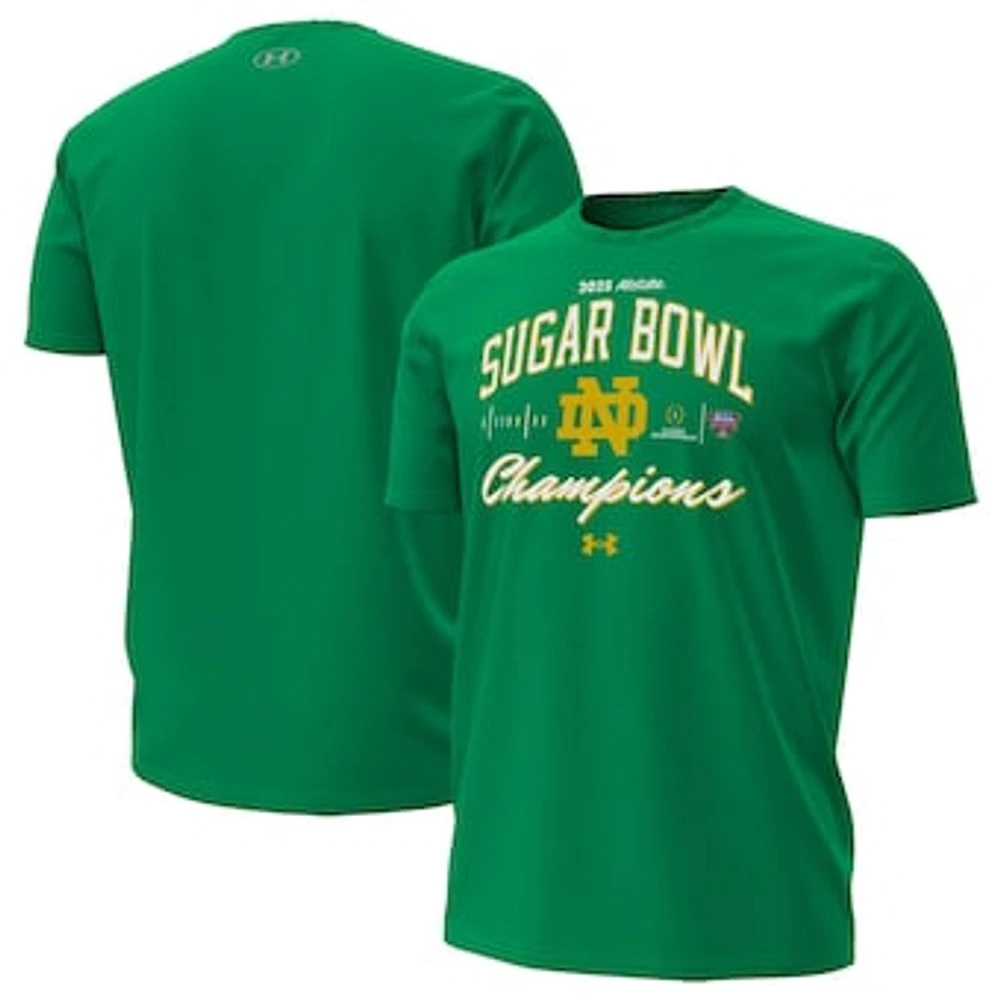 Men's Under Armour  Green Notre Dame Fighting Irish College Football Playoff 2025 Sugar Bowl Champions T-Shirt