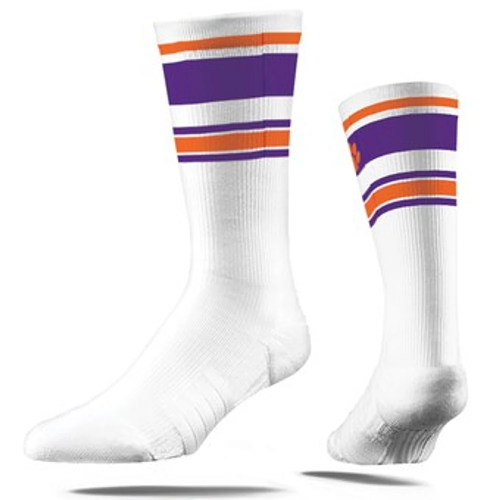 Unisex Strideline White Clemson Tigers Premium Sub Crew Socks