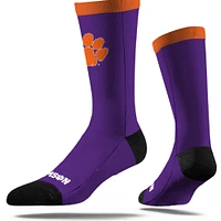 Unisex Strideline Purple Clemson Tigers Premium Full Sub Crew Socks